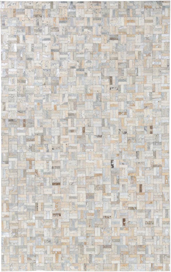 Detail image of 5' x 7' 10 Cowhide Leather Rug
