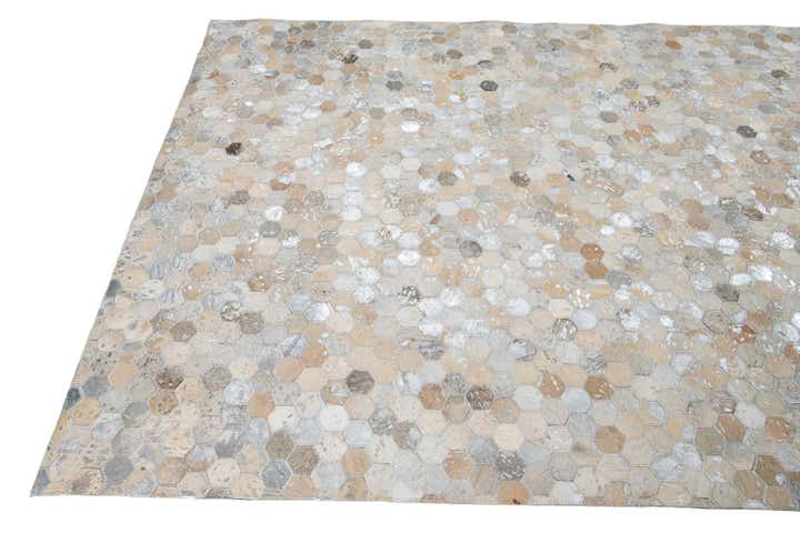 5' 1 x 7' 10 Cowhide Leather Rug