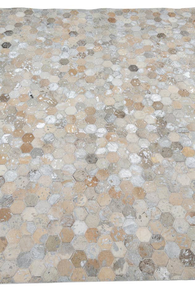 Detail image of 5' 1 x 7' 10 Cowhide Leather Rug