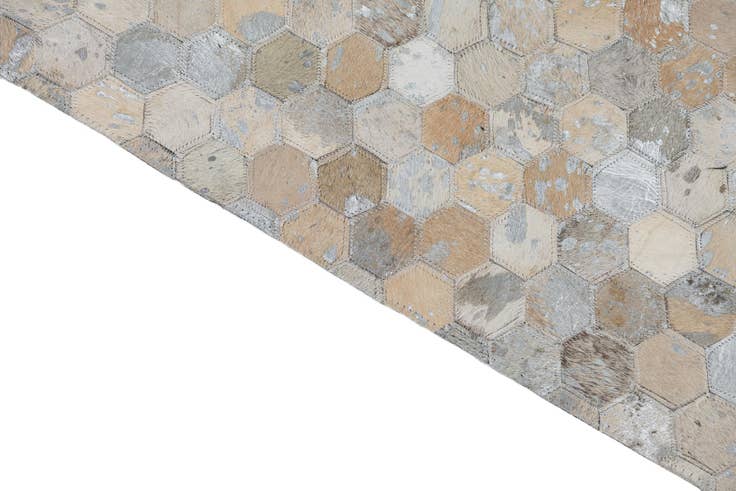 Detail image of 5' 1 x 7' 10 Cowhide Leather Rug
