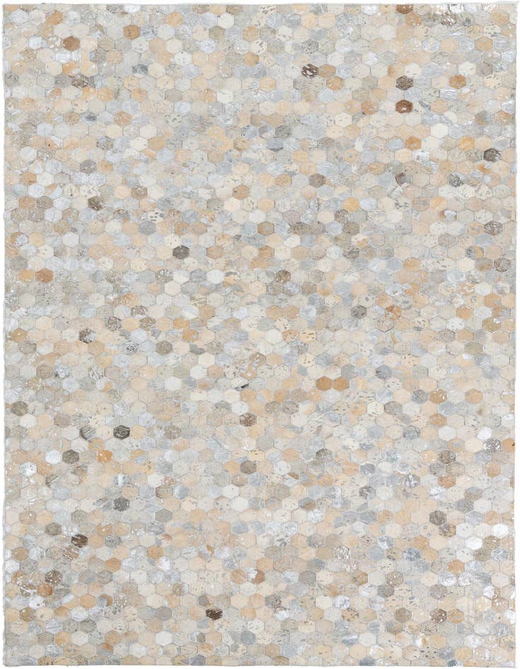 Detail image of 5' 1 x 7' 10 Cowhide Leather Rug
