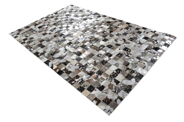 5' 1 x 8' 1 Cowhide Leather Rug