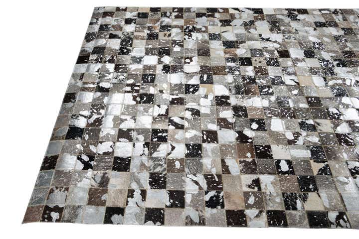 5' 1 x 8' 1 Cowhide Leather Rug
