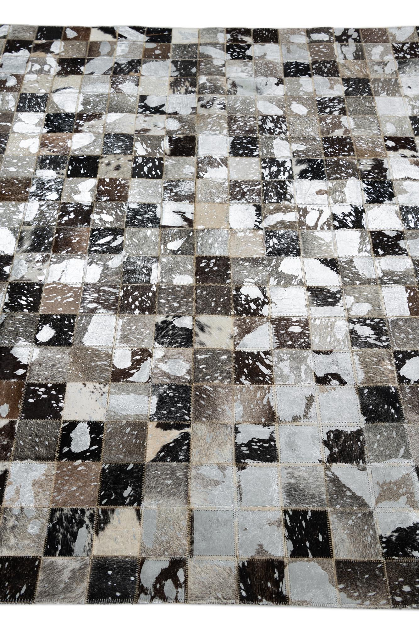 5' 1 x 8' 1 Cowhide Leather Rug