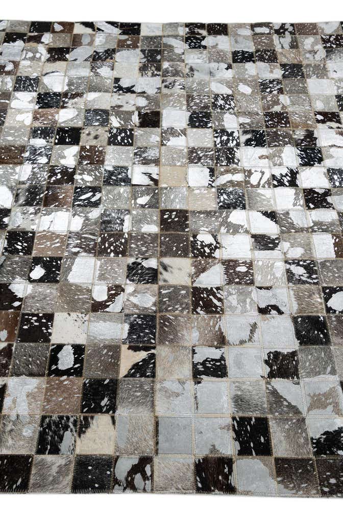 5' 1 x 8' 1 Cowhide Leather Rug