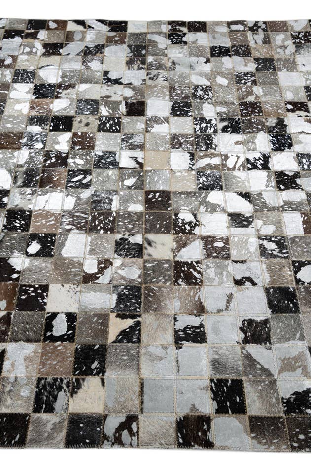 Detail image of 5' 1 x 8' 1 Cowhide Leather Rug