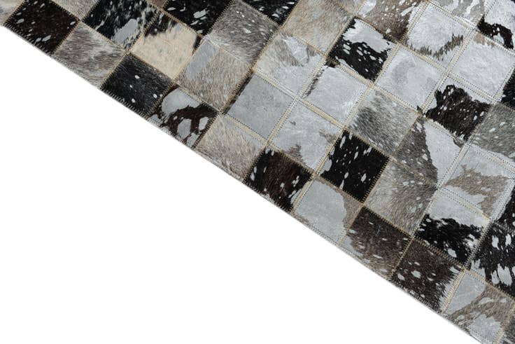 Detail image of 5' 1 x 8' 1 Cowhide Leather Rug