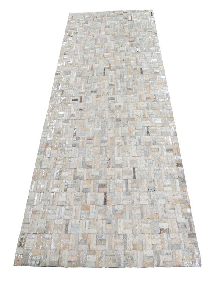 Detail image of 5' x 7' 10 Cowhide Leather Rug