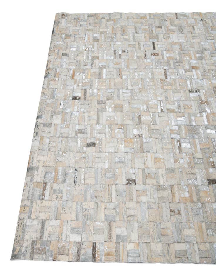 Detail image of 5' x 7' 10 Cowhide Leather Rug