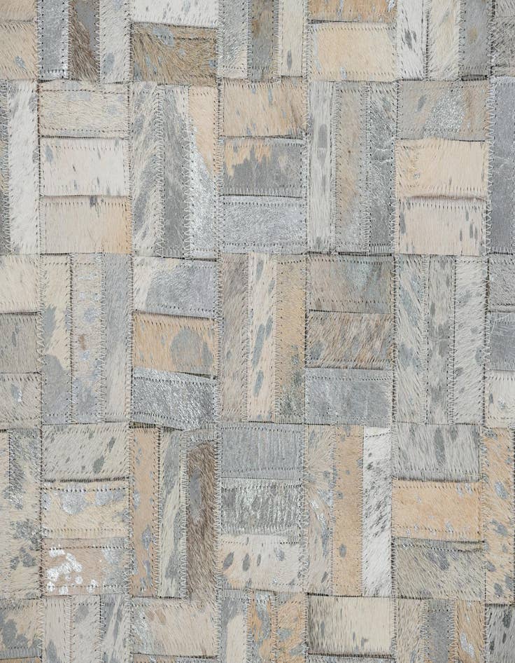 Detail image of 5' x 7' 10 Cowhide Leather Rug