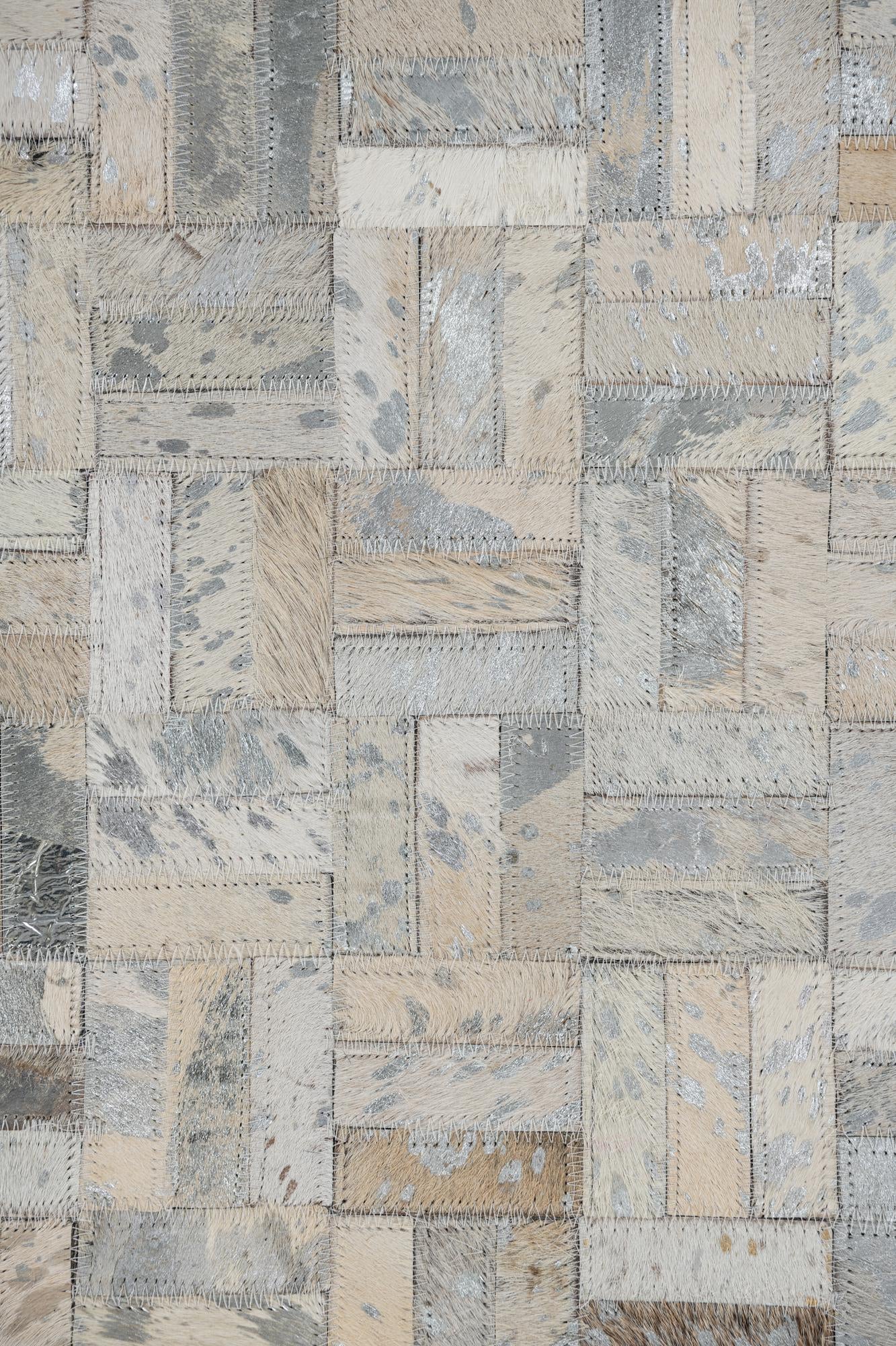 5' x 7' 10 Cowhide Leather Rug