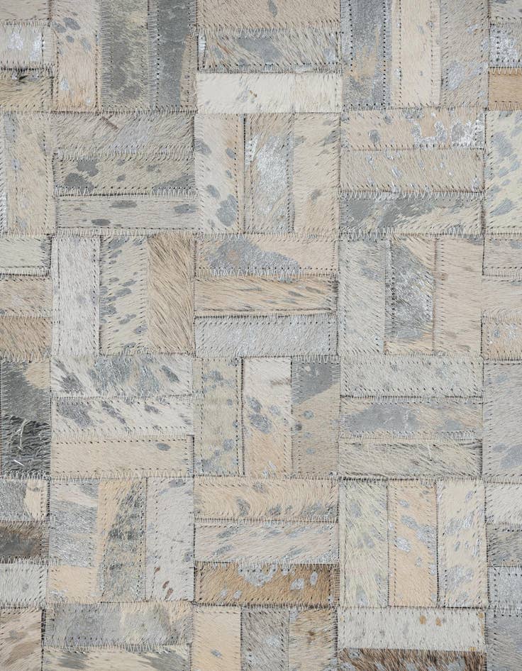 Detail image of 5' x 7' 10 Cowhide Leather Rug