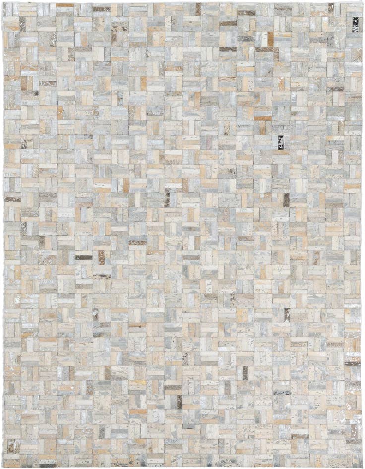 Detail image of 5' x 7' 10 Cowhide Leather Rug