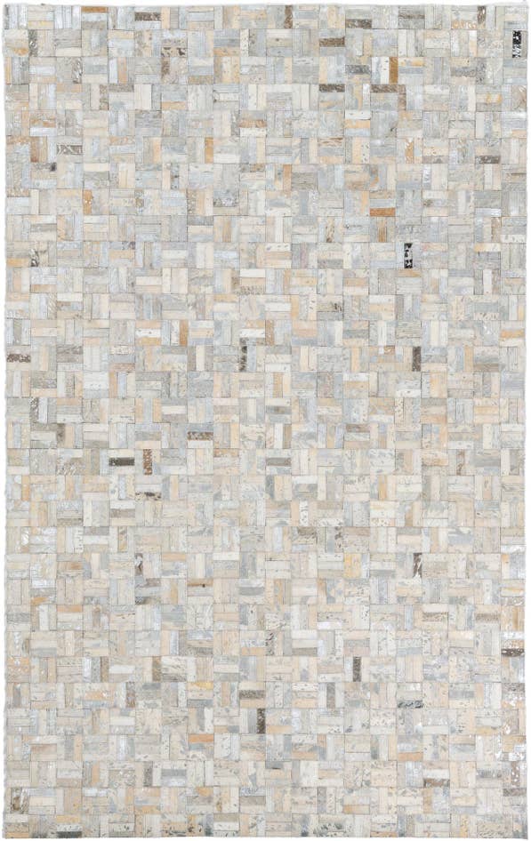 Detail image of 5' x 7' 10 Cowhide Leather Rug