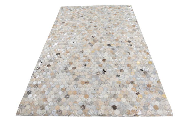 Detail image of 5' x 7' 10 Cowhide Leather Rug