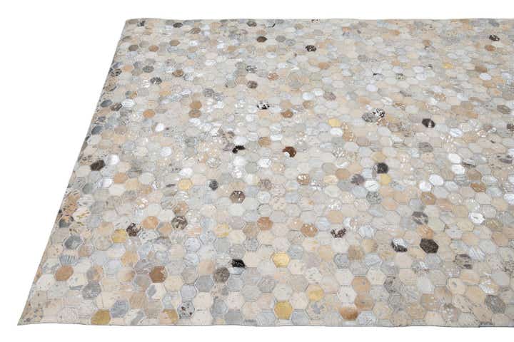 5' x 7' 10 Cowhide Leather Rug