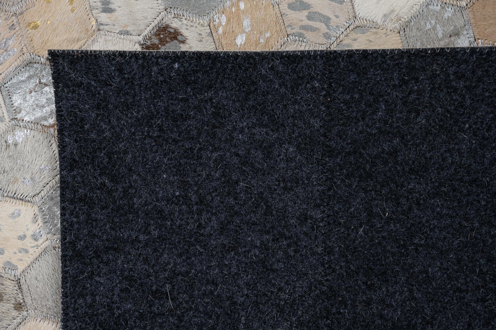 5' x 7' 10 Cowhide Leather Rug