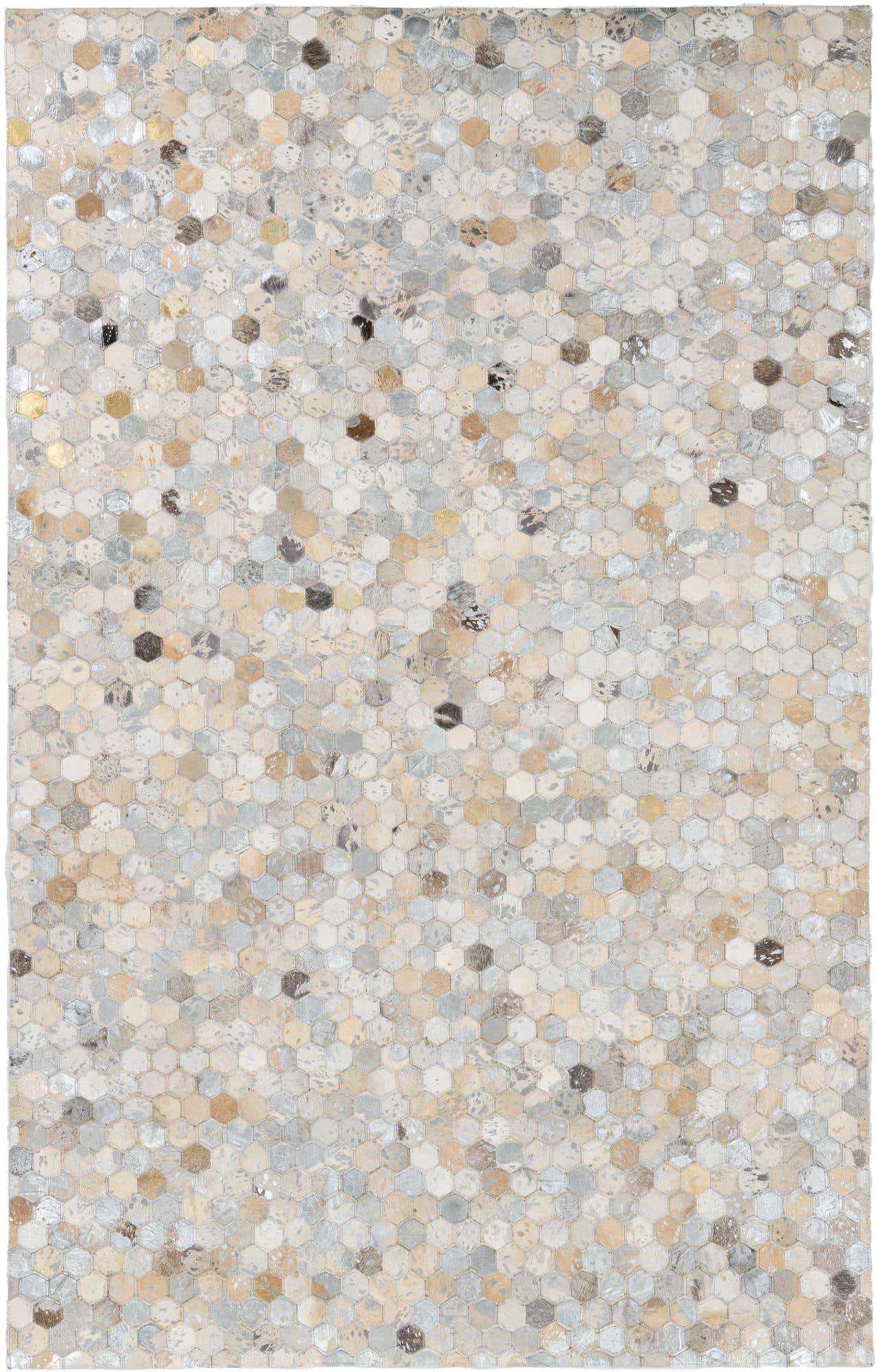 5' x 7' 10 Cowhide Leather Rug