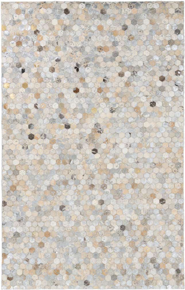 5' x 7' 10 Cowhide Leather Rug