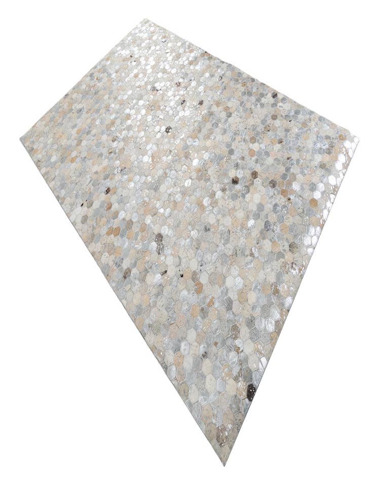 Detail image of 5' 2 x 7' 10 Cowhide Leather Rug