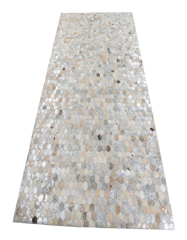 Detail image of 5' 2 x 7' 10 Cowhide Leather Rug