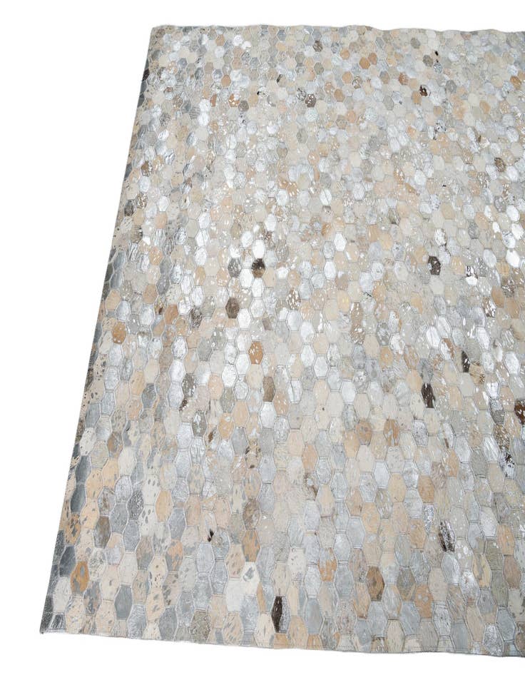 Detail image of 5' 2 x 7' 10 Cowhide Leather Rug