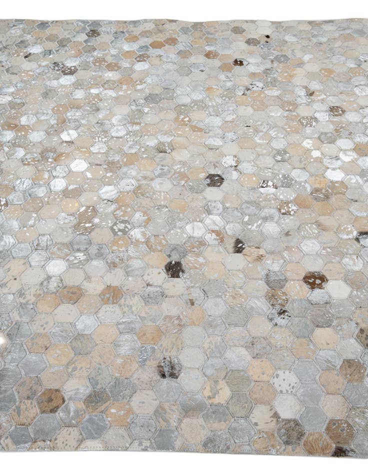 Detail image of 5' 2 x 7' 10 Cowhide Leather Rug