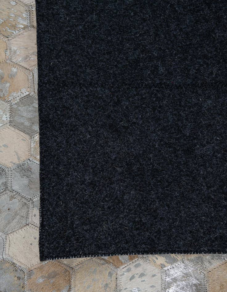 Detail image of 5' 2 x 7' 10 Cowhide Leather Rug