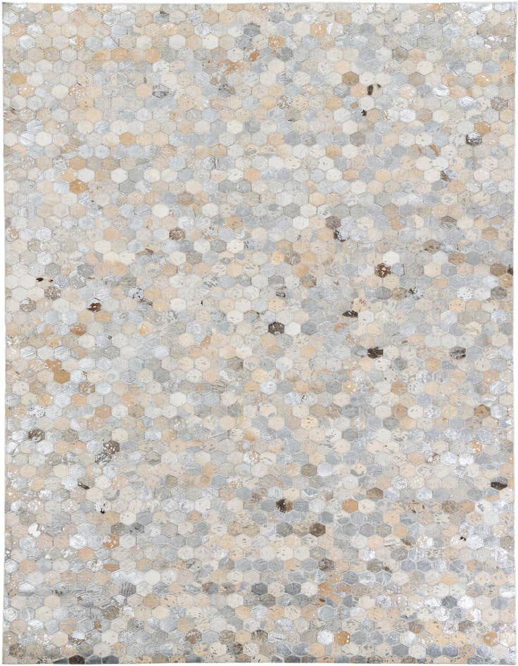 Detail image of 5' 2 x 7' 10 Cowhide Leather Rug