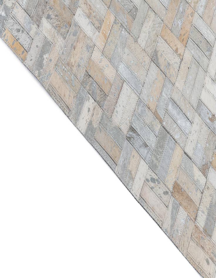 Detail image of 7' 10 x 9' 9 Cowhide Leather Rug