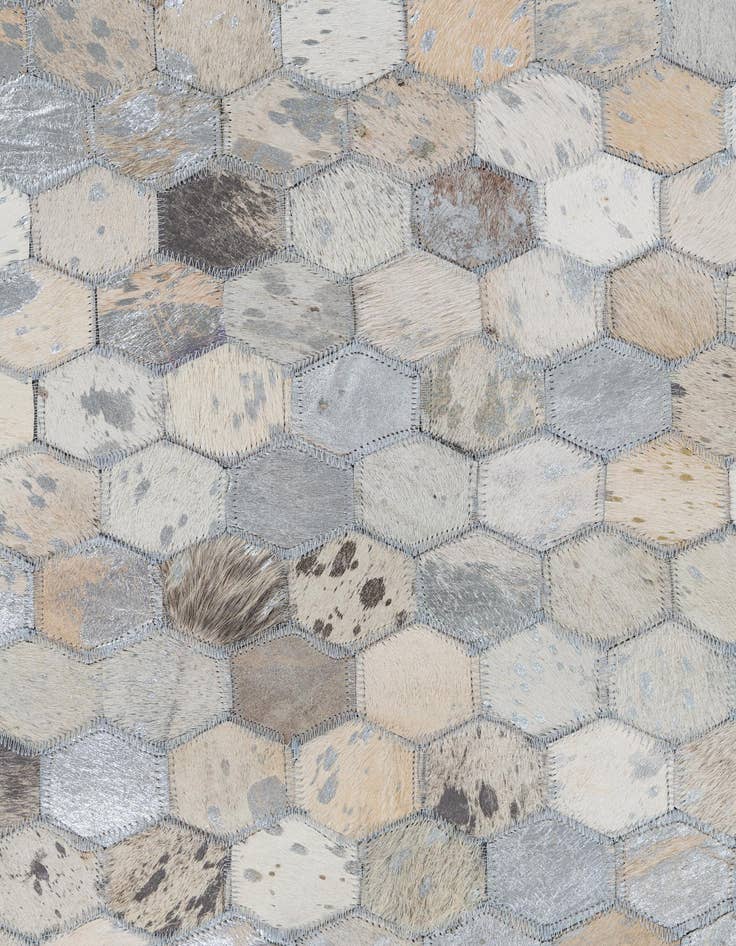 Detail image of 8' 2 x 10' Cowhide Leather Rug