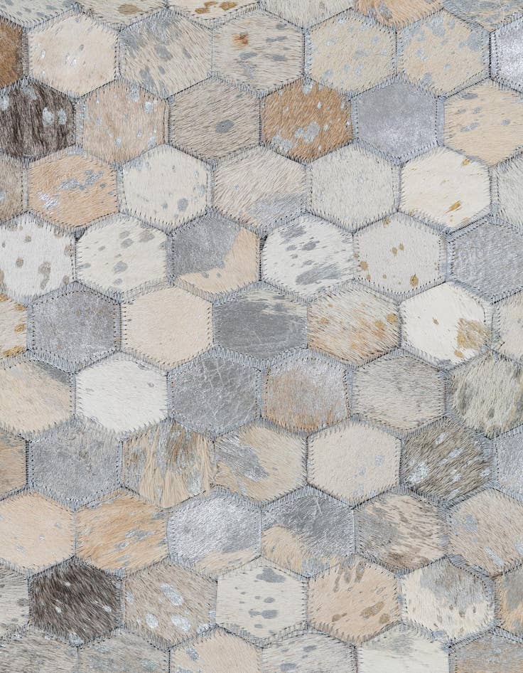 Detail image of 8' 2 x 10' Cowhide Leather Rug