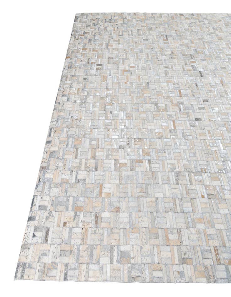 Detail image of 8' x 9' 10 Cowhide Leather Rug