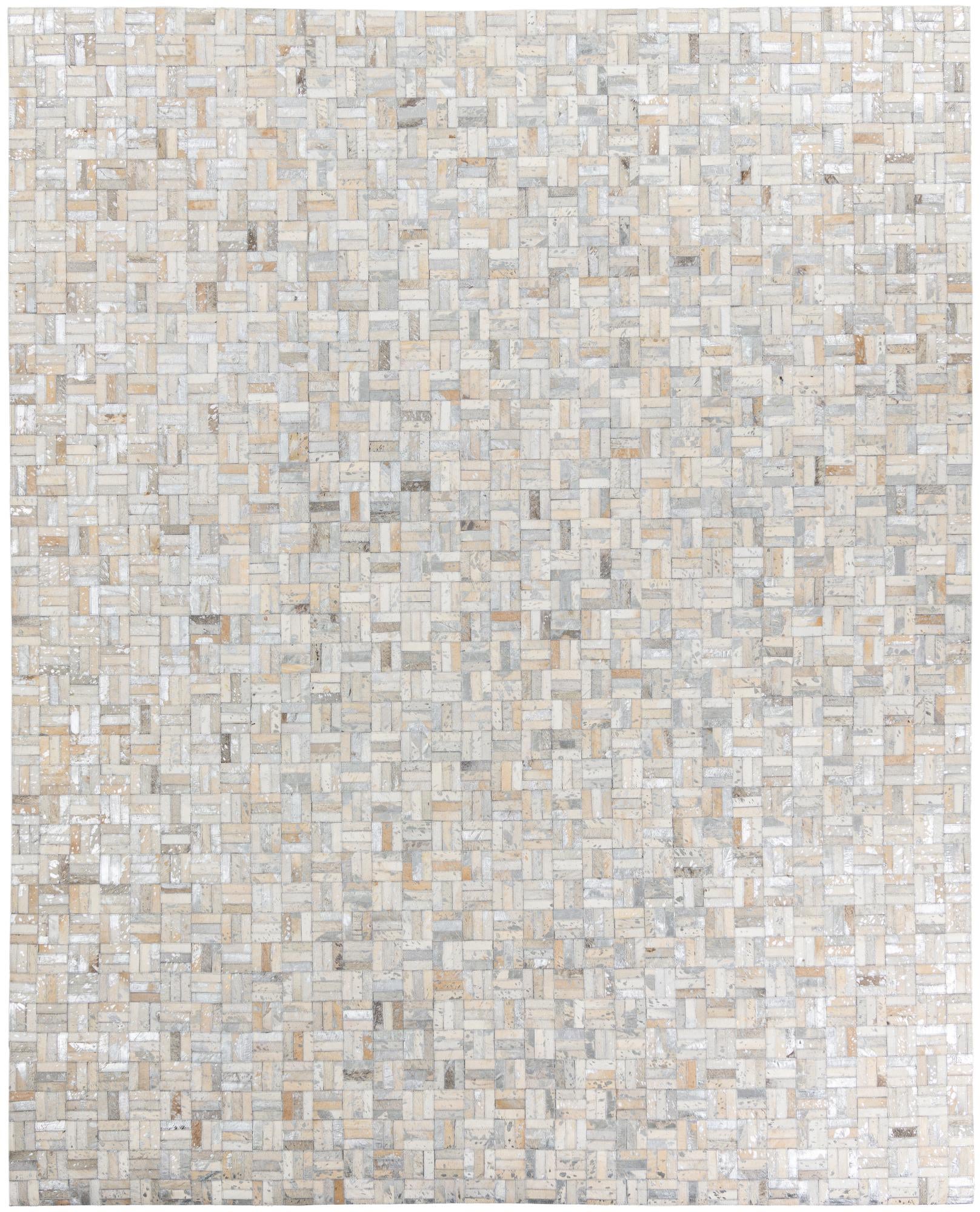 8' x 9' 10 Cowhide Leather Rug