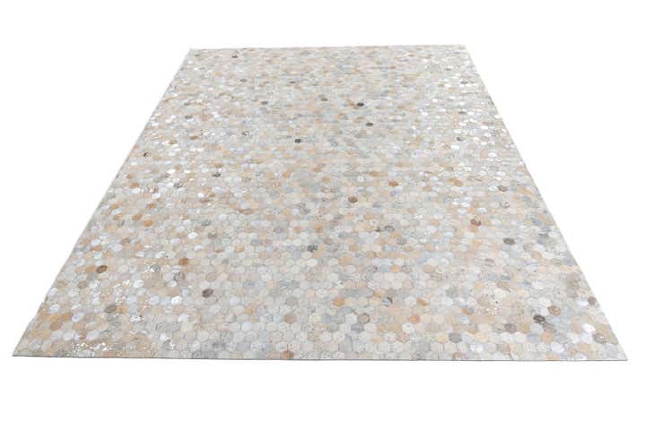 8' x 9' 9 Cowhide Leather Rug