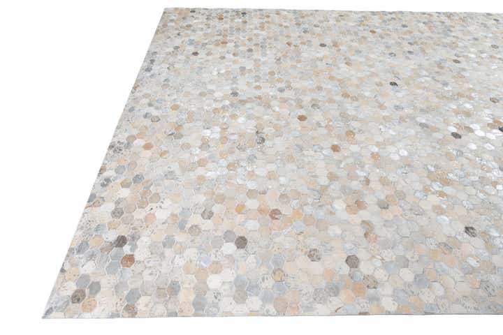 8' x 9' 9 Cowhide Leather Rug