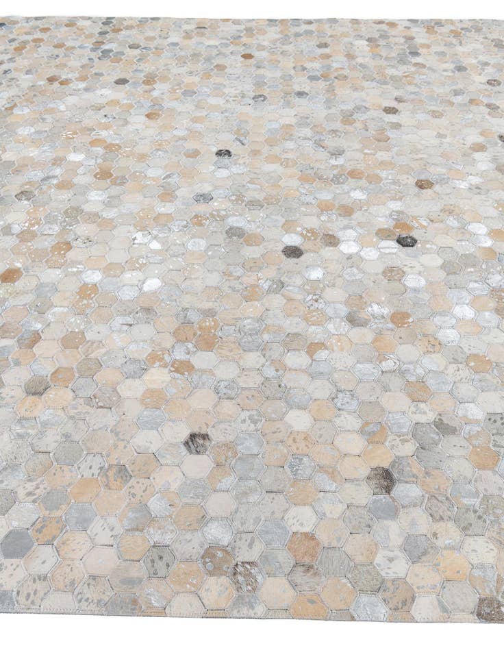 Detail image of 8' x 9' 9 Cowhide Leather Rug