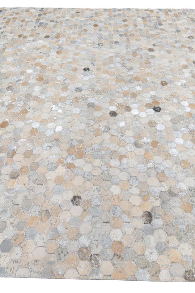 Detail image of 8' x 9' 9 Cowhide Leather Rug