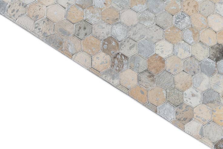 Detail image of 8' x 9' 9 Cowhide Leather Rug