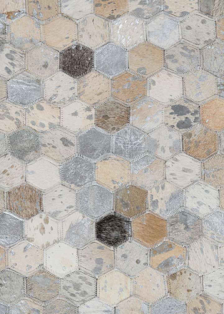 8' x 9' 9 Cowhide Leather Rug