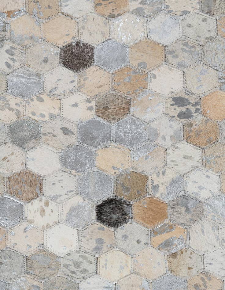 Detail image of 8' x 9' 9 Cowhide Leather Rug