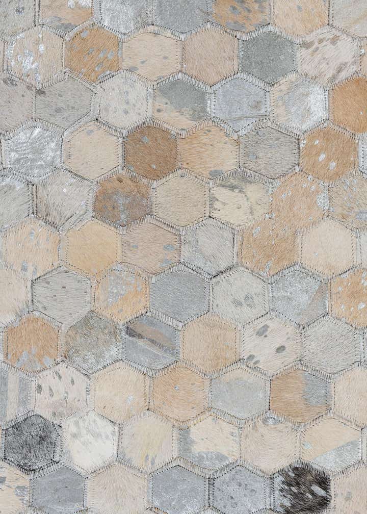 8' x 9' 9 Cowhide Leather Rug