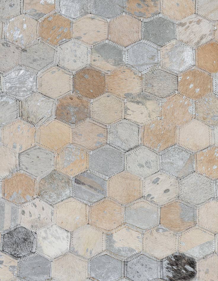 Detail image of 8' x 9' 9 Cowhide Leather Rug