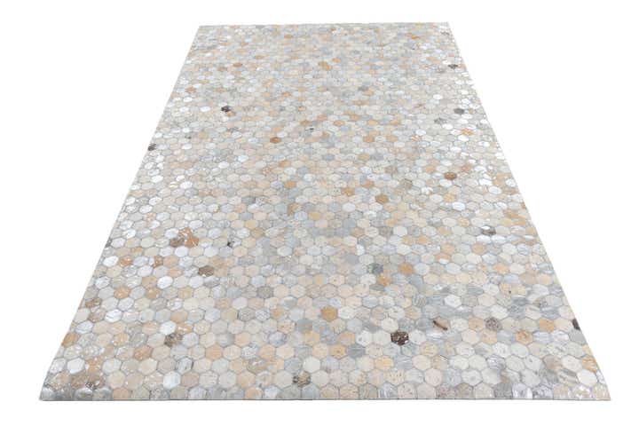 5' x 8' Cowhide Leather Rug