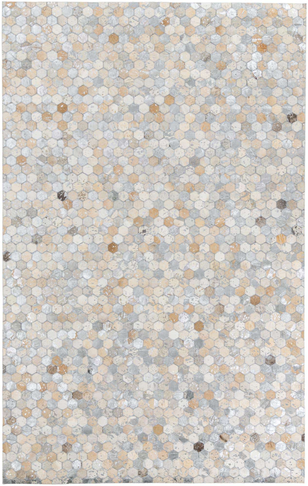 5' x 8' Cowhide Leather Rug