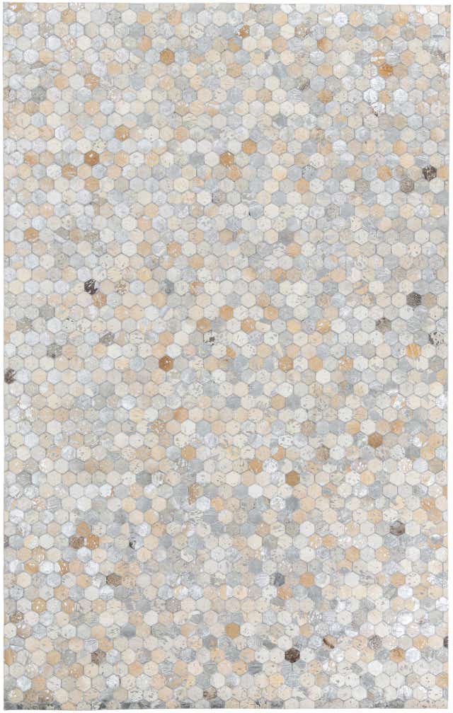 5' x 8' Cowhide Leather Rug