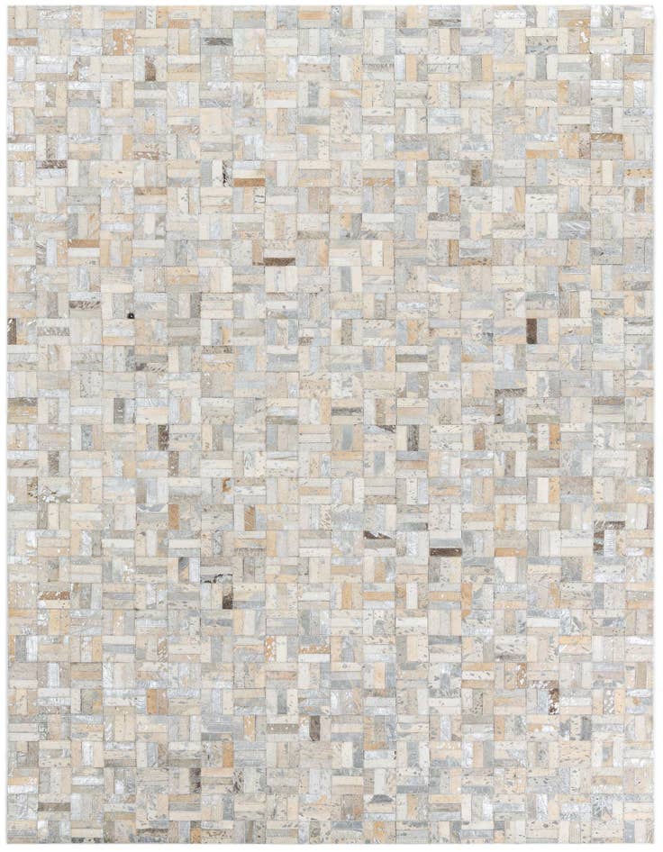 Detail image of 5' x 7' 10 Cowhide Leather Rug