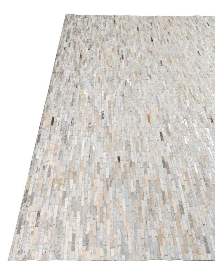 Detail image of 7' 9 x 9' 8 Cowhide Leather Rug