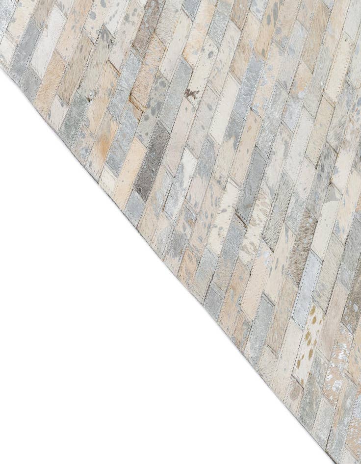 Detail image of 7' 9 x 9' 8 Cowhide Leather Rug