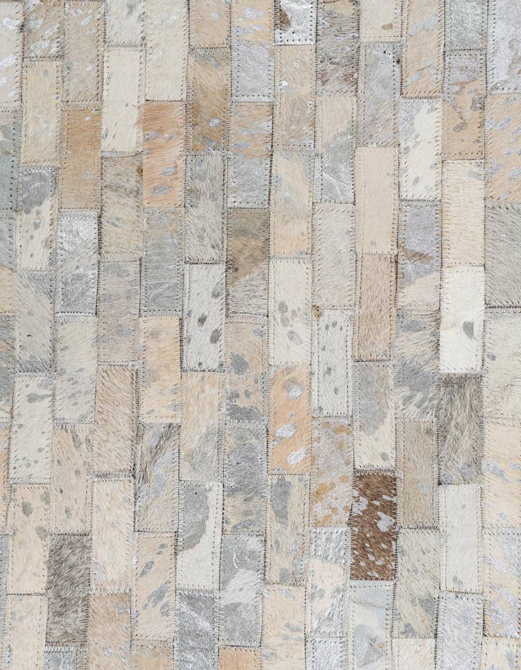 Detail image of 7' 9 x 9' 8 Cowhide Leather Rug